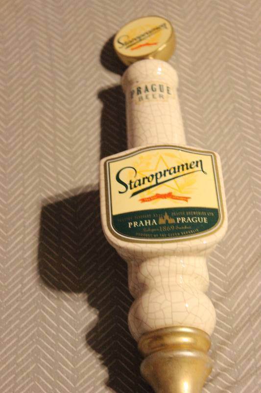 Staropramen beer tap...