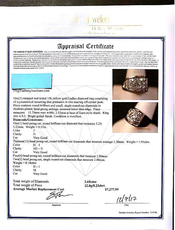 14k Yellow Gold Ladies Diamond Ring
