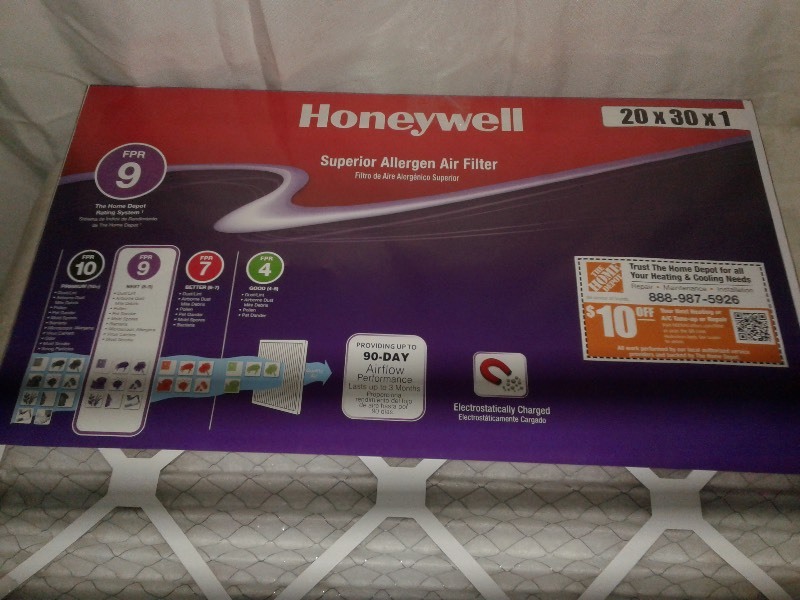 3x Honeywell Superior Air Filter