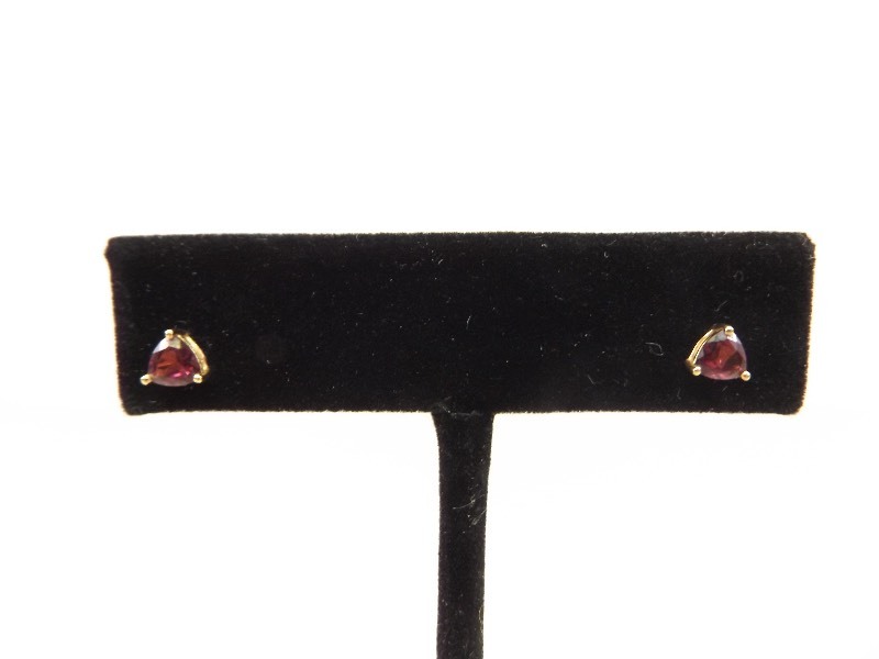 14k Gold Earrings with Amethyst Gemstones (.9 grams Total Weight)