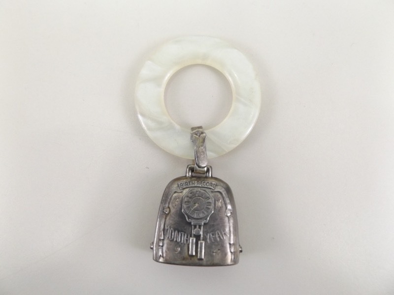 Antique&nbsp.925&nbspSterling Silver Baby Rattle