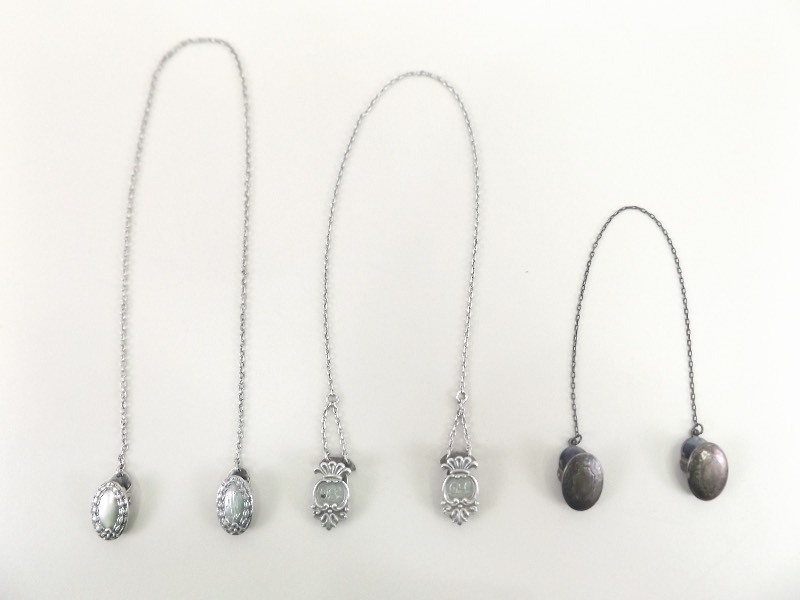 3 Antique&nbsp.925&nbspSterling Silver Coat Clips (23.1 grams)