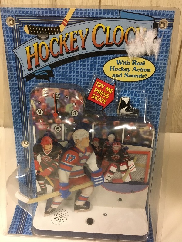 lot 7 image: NEW Action & Sound Clock - Hockey