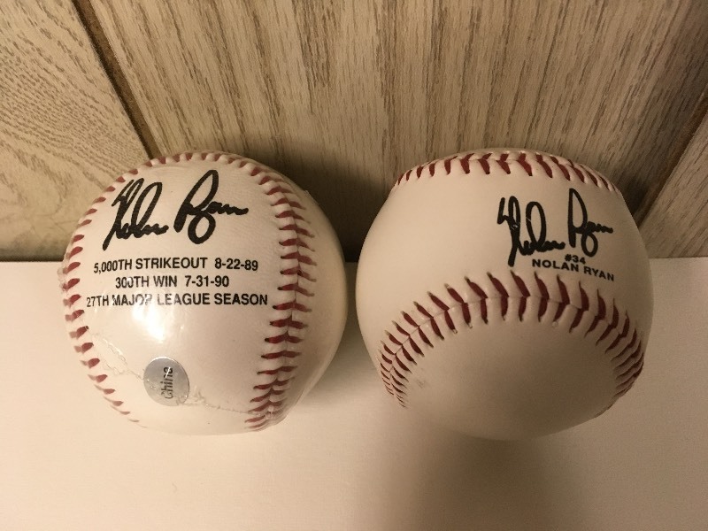 lot 10 image: Commemorative Baseballs - Nolan Ryan