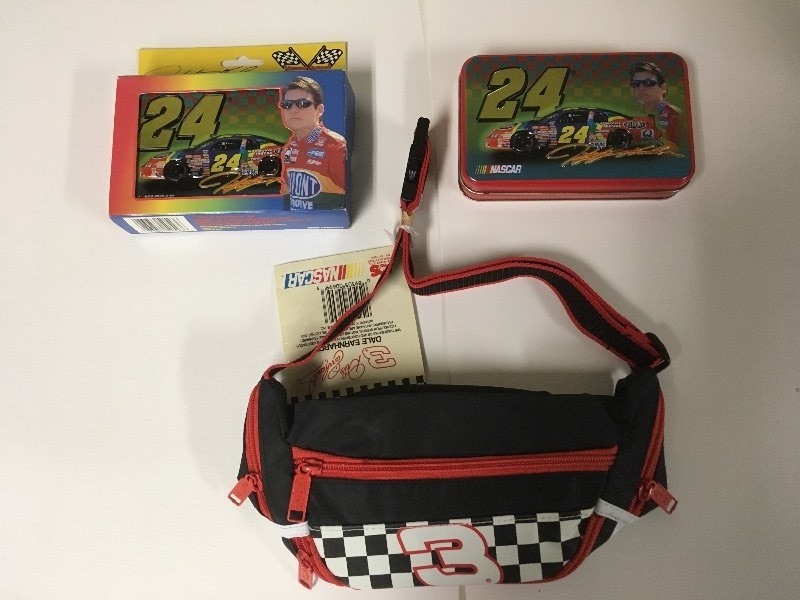 lot 35 image: Earnhardt Fanny Pack & Gordon Playing Cards