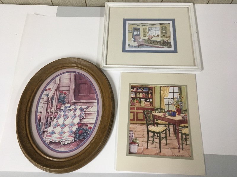 lot 44 image: Framed Country Scene Prints