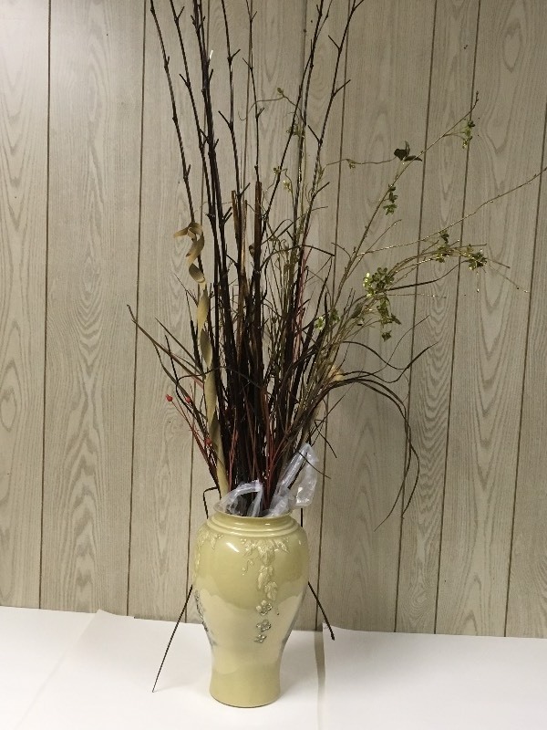 lot 37 image: Decorator Vase with Foliage