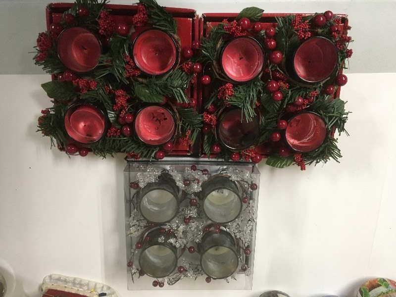 lot 63 image: Holiday Candles & Candleholders