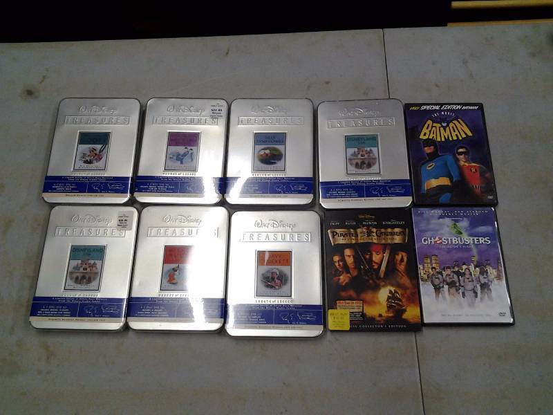 lot 12 image: 7 Walt Disney Treasures DVDs (All Unopened) & 3 Others