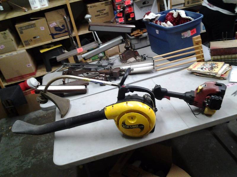 lot 42 image: Homelite Weed Whip, McCullough Leaf Blower