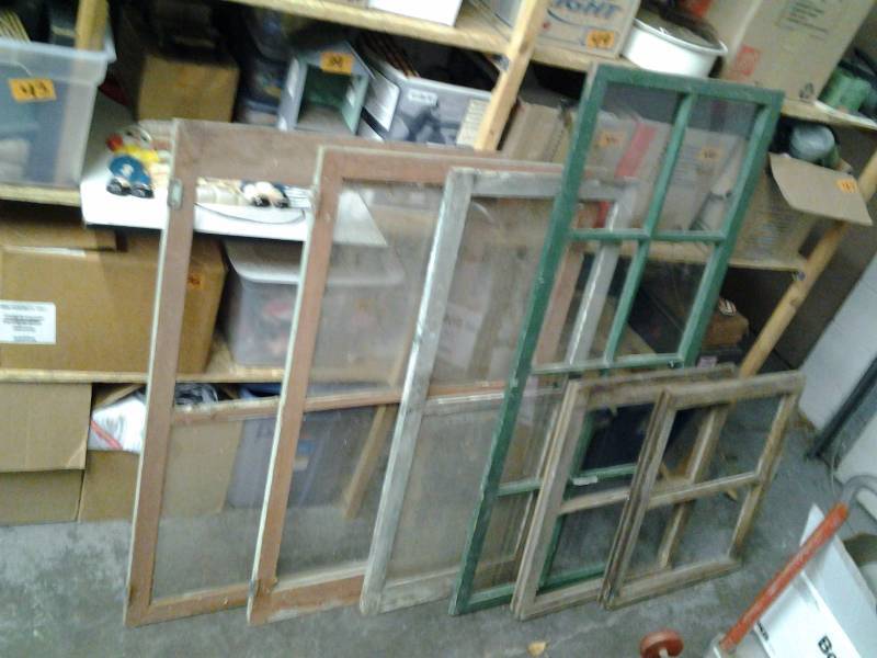 lot 49 image: Assorted Old Farm House Windows