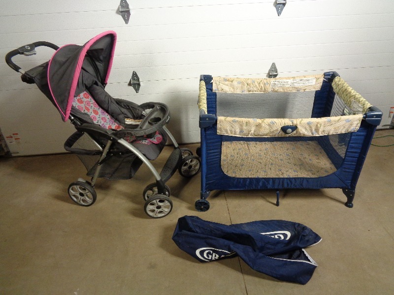 lot 137 image: Stroller and Graco Playpen