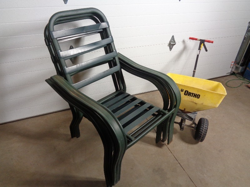 lot 141 image: Patio Chairs, Fertilizer  Salt Spreader