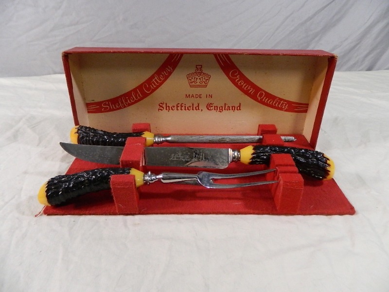 lot 13 image: Vintage Sheefield Cutlery