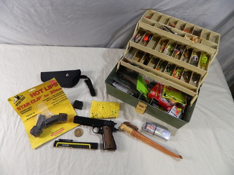lot 42 image: Tackle Box, Ruger Magazines, Etc