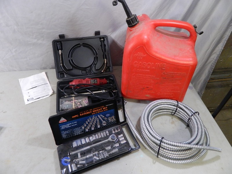 lot 53 image: Rotary Tool, Socket Set, and More