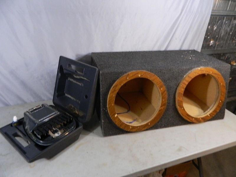 lot 113 image: Speaker Box and Vintage Stenograph