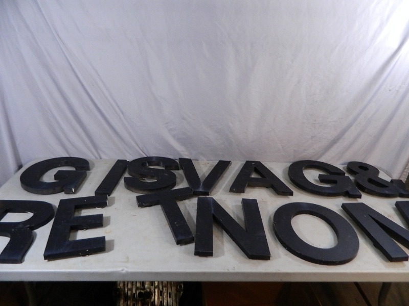 lot 167 image: 13 Large Plastic Letters