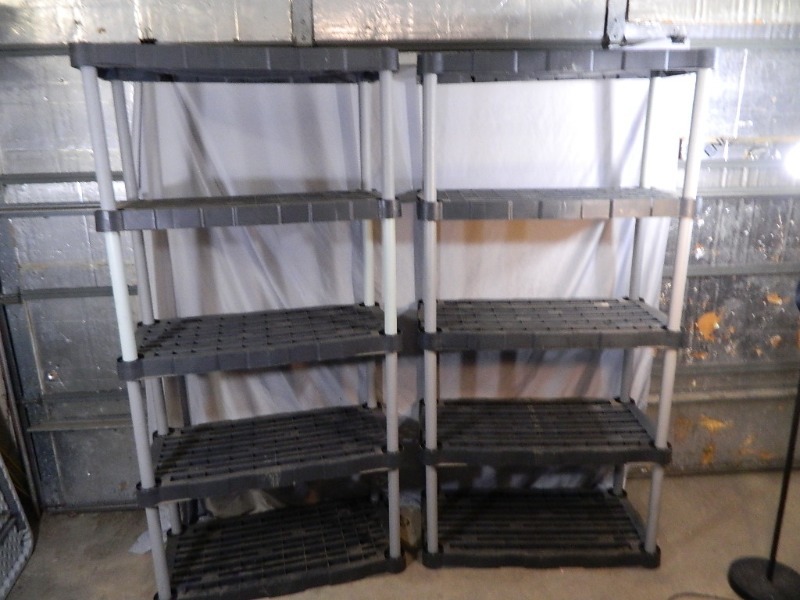 lot 154 image: 2 Plastic Utility Shelves