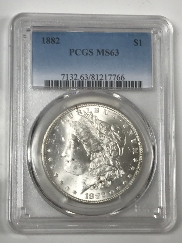1882 Morgan Silver Dollar, Graded M...