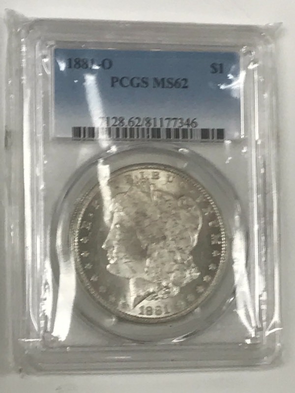 1881-O Morgan Silver Dollar, Graded...