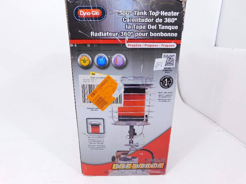 lot 23 image: Dyna-Glo 30K-40K BTU LP 360° Tank Top Heater