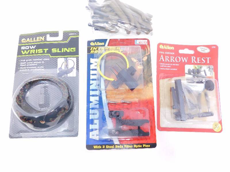 lot 53 image: Arrow Rest, Bow Sight, Bow Wrist Sling, Bow Hooks