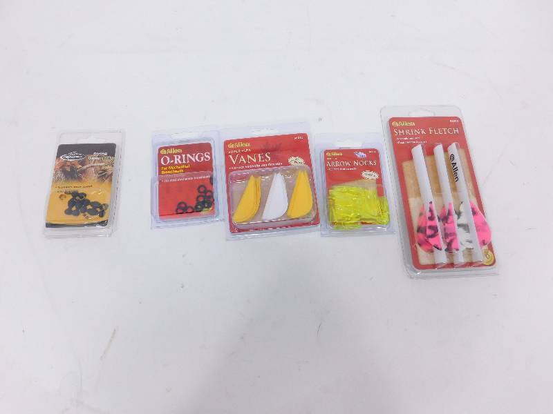lot 52 image: String Dampener, O-Rings, Arrow Nocks, Vanes, Shrink Fletch