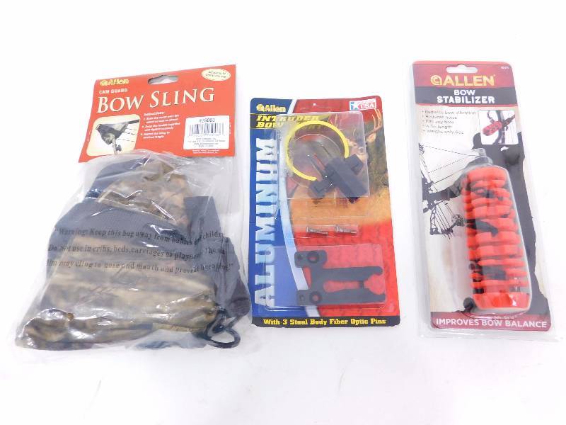 lot 49 image: ALLEN Intruder Bow Sight Aluminum, Allen Company Cam Guard Bow Sling, Allens Bow Stabilizer