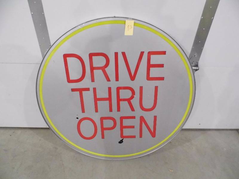 lot 82 image: Drive Thru Open Sign