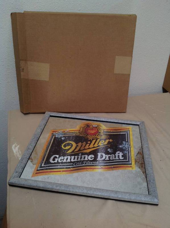 Vintage Miller Genuine Draft pictured Mirror New
