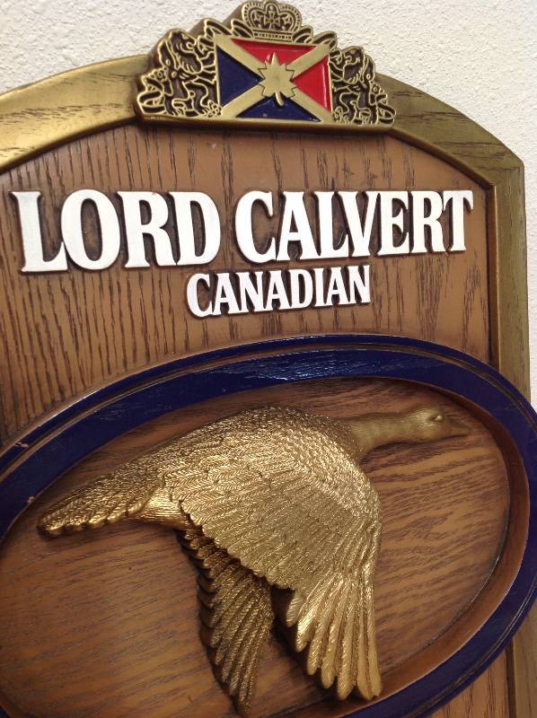 Vintage Lord Calvert Canadian Plaque