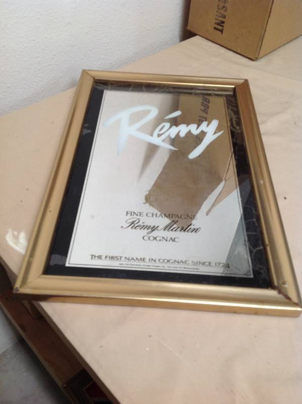 Remy Fine Champagne Metal frame mirror