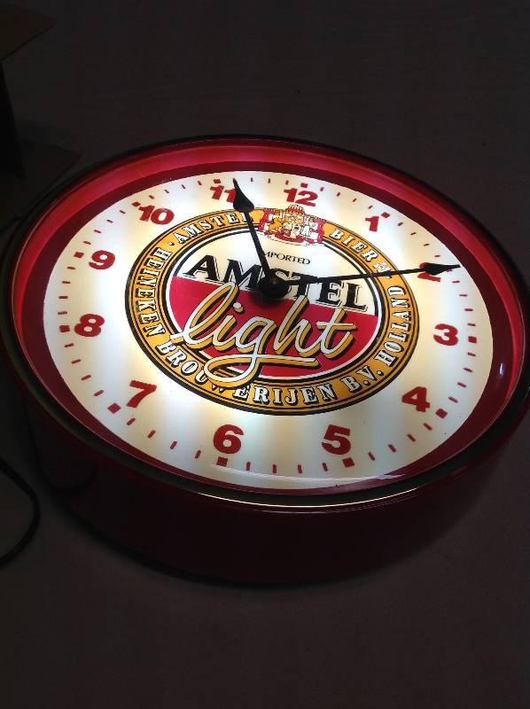 Amstel Lighted Clock