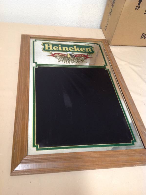 Heineken Mirror and chalk board