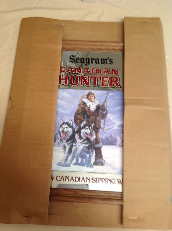 Seagrams Canadian Hunter- Man and Sled Dogs - Mirror