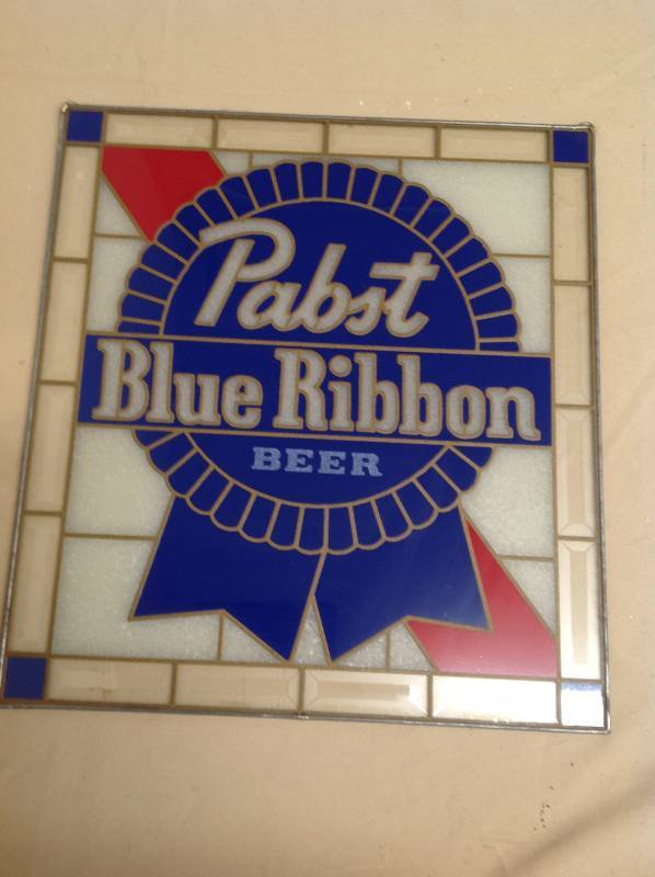 Pabst Blue Ribbon Beer - Stain Glass Look