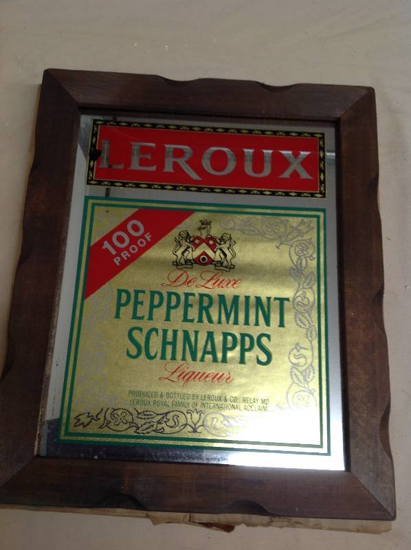 New - Leroux Peppermint Schnapps - Mirror