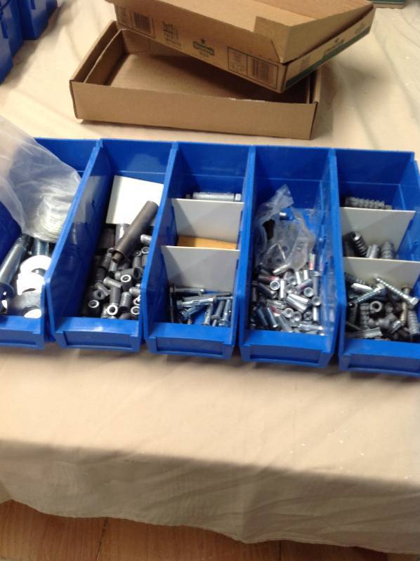 Hardware Concrete bolts, sleeves, washers, lag bolts 2 34steel pipes and misc.
