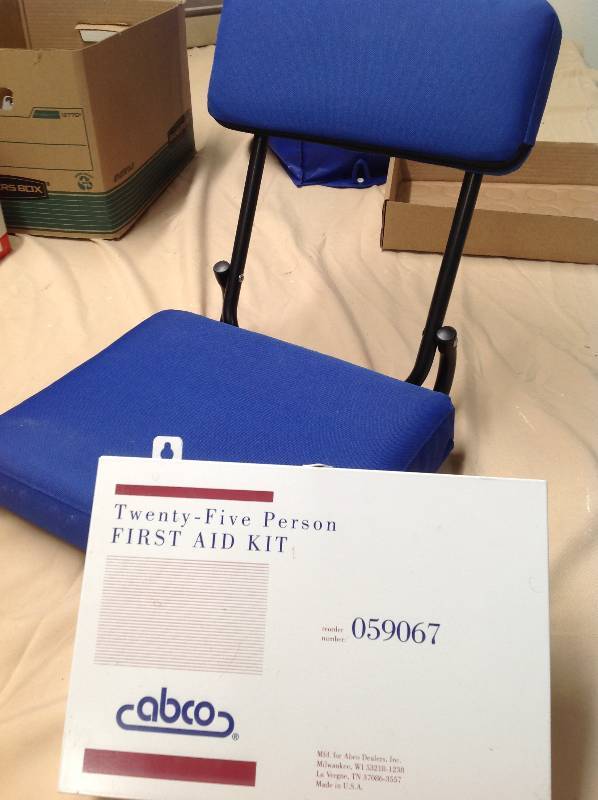Stadium chair and medical box