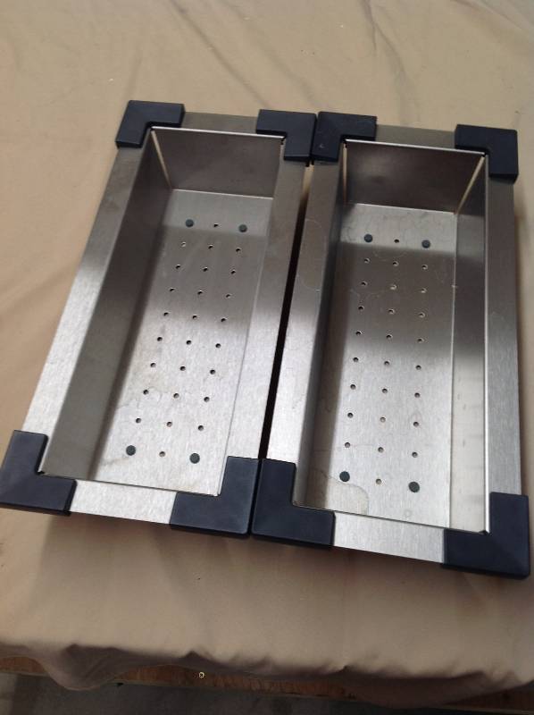 2 Stainless Steel sterilization bins