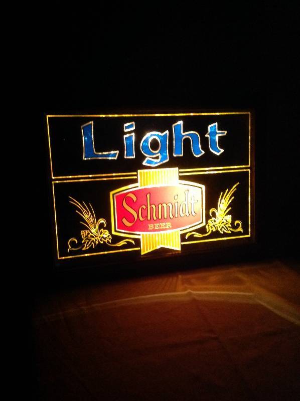 Vintage Schmidt light Mirror sign