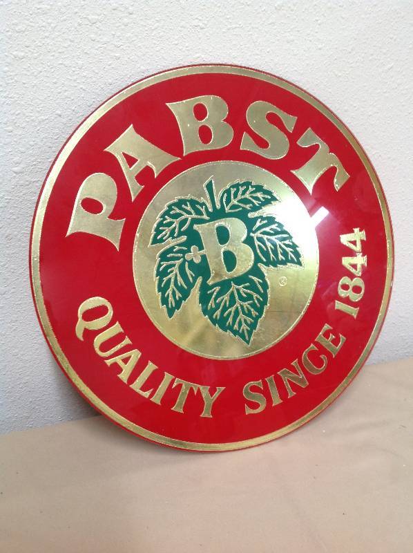 Vintage Pabst Round Mirror