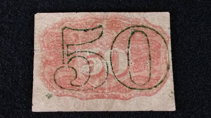 lot 11 image: 1863 Washington 50 Cent Fractional Note