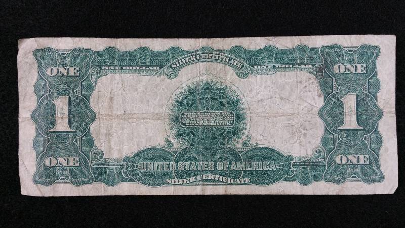 lot 15 image: 1899 Black Eagle $1 Silver Certificate - Large Note