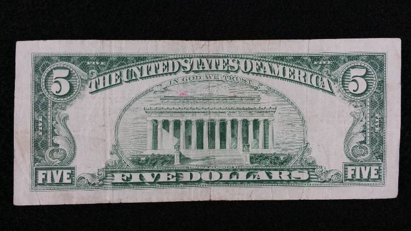 lot 23 image: 1963 $5 Red Seal Note