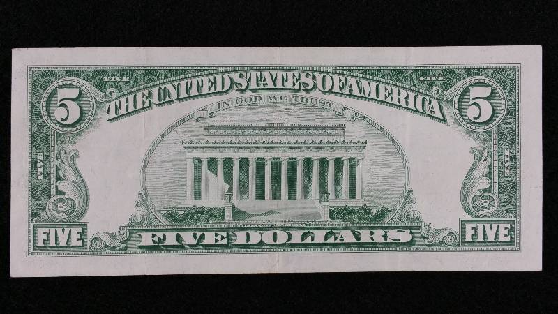 lot 24 image: 1963 $5 Red Seal Note