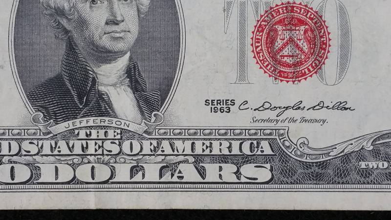 lot 35 image: 1963 $2 Red Seal Note