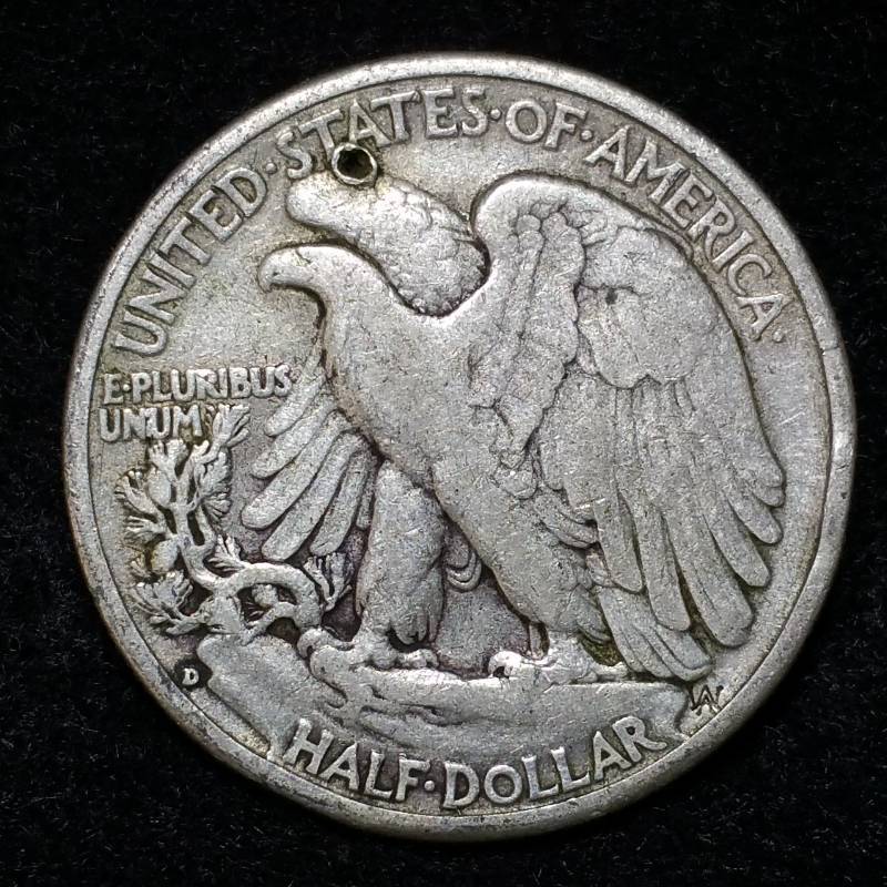 lot 72 image: 1943 D Walking Liberty Silver Half Dollar