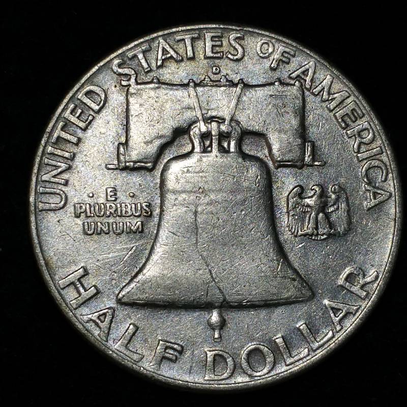 lot 76 image: 1960 D Franklin Silver Half Dollar